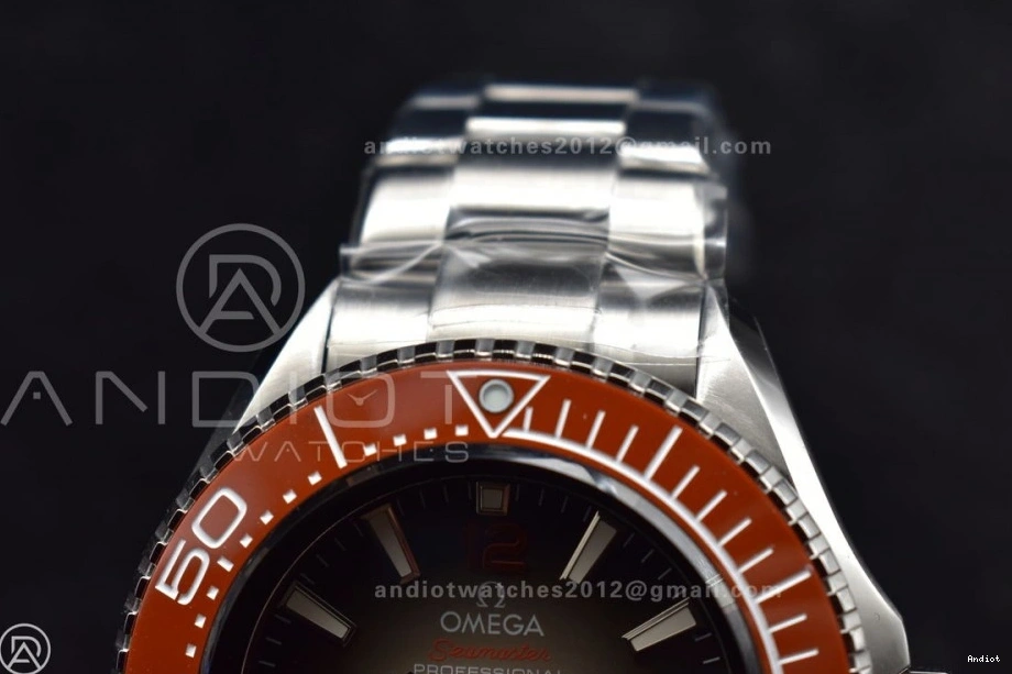 Gray 1:1 SS Seamaster SS A2824 Deep Bracelet Ultra Dial 6000M Edition on Orange Bezel Ceramic TF Best 1111